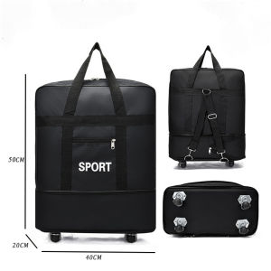 Ayuqi® Expandable Foldable Travel Bag with Removable wheels Large Capacity Luggage Bag Airline Checked Bag