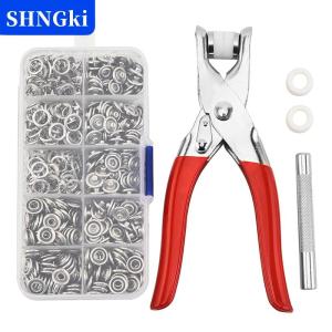 [COD] 🔥🔥🔥SHNGki Bộ snap ốc vít kit công cụ kim loại Snap Nút nhẫn với Fastener Kìm Báo Chí công cụ Kit cho quần áo may