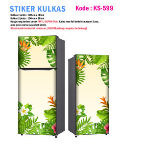 Stiker Kulkas 1 Pintu dan Sticker Kulkas 2 Pintu Monstera