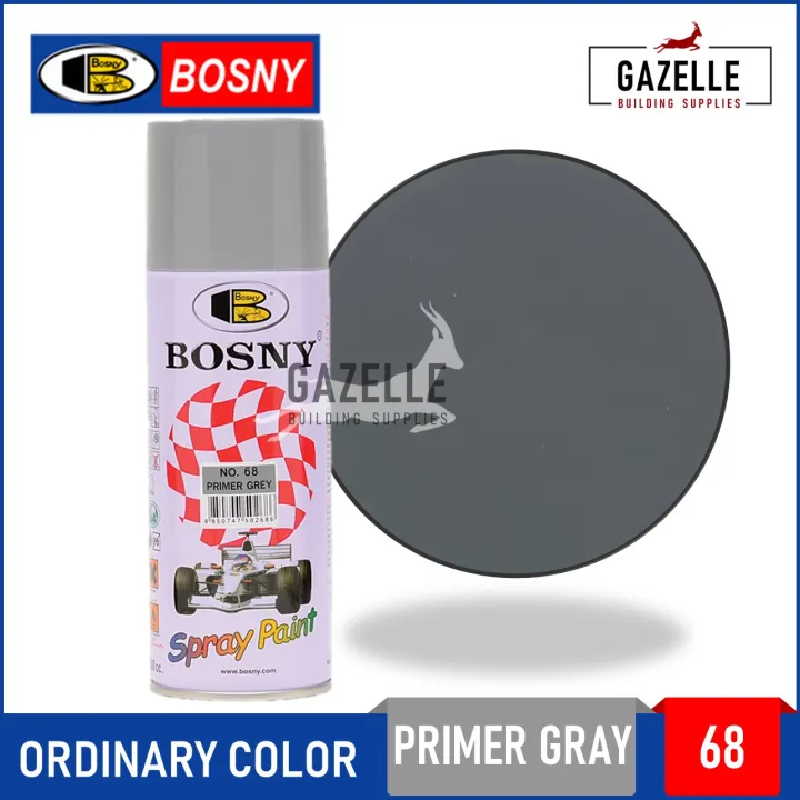 Bosny Acrylic Spray Paint #68 Primer Grey Lazada PH