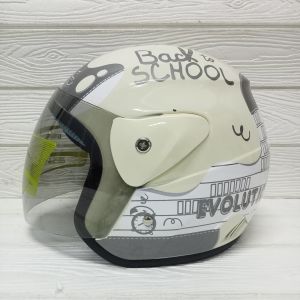 HELM EVOLUTION NOTES REVOLUTION CREAM SERIES HALF FACE TERMURAH MODEL GM EVO