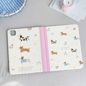 case iPad Air5 Air6 Air7 11 ที่ใส่ปากกา โบว์ริบบิ้นลูกสุนัข เคสไอแพด Gen11 Gen10 Gen9 Gen8 Air13 Pro13 2024