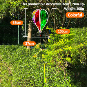 1PC Hot Air Balloon Color Rotating Wind Spinners Wind Twister Windmill Outdoor Garden School Decor