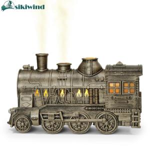 300ML Vintage Steam Train Aroma Diffuser with 2-Color LED Light Aromatherapy Diffuser Air Humidifier for Office Bedroom