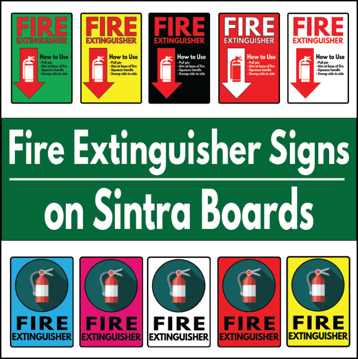 Fire Distinguished Signages Fire Extinguisher Signs, Fire Safety signages For Household, Business ...
