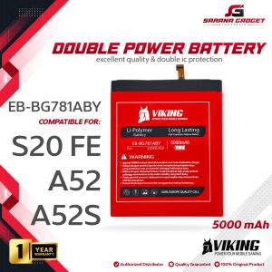 Baterai VIKING Double Power Original Samsung Galaxy S20 FE A52 A52S 5G EB-BG781ABY Batre Batrai Battery HP Handphone Fan Edition Ori