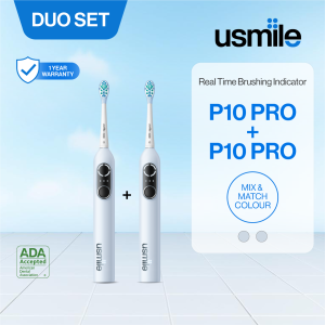 [DUO SET] usmile P10 PRO Smart Electric Toothbrush | Brush Indicator |Timely Prompt Tech | 180 Days Battery Life