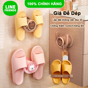100% Hàng Chính Hãng Line Friends Giá Để Dép Treo Tường Nhà Tắm Bồn Cầu Treo Tường Kệ Để Giày Dép Không Đục Lỗ Quà Tặng Sinh Nhật CONY NÂU LFB12/LFB259
