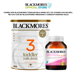 Combo Sữa Blackmores Toddler Milk Drink số 3 và  Vitamin Cho Bà Bầu Mẹ Cho Con Bú Blackmores Pregnancy & Breast-Feeding Gold