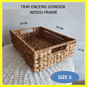 Tray / Nampan / Baki / Wadah Saji / Hampers / Kotak penyimpanan Anyaman enceng gondok / organizer box storage box organizer