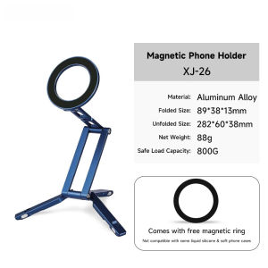 Magnetic Cell Phone Tripod Stand With Hook Foldable Desktop Holder For IPhone Desktop Selfie Video Mobile Tripods
