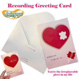 Aoduoyaya Heart Puzzle Recording Greeting Card 3D Love Glowing Blessing Card Girlfriend Birthday Confession Gifts