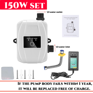 Water Booster Pump 150W Automatic Home Shower Washing Machine Water Booster Pump Stainless