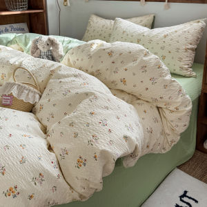 Abraca Dabra Fresh Floral Soft Textured Microfiber Bedding Set Fitted Sheet Duvet Cover Pillowcase Single Super Single Queen King