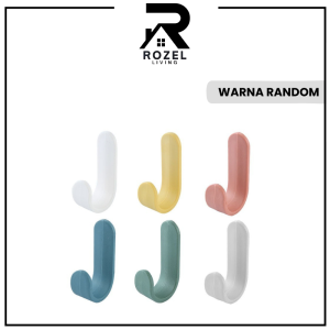 ROZEL Gantungan Hook J Kait Type Nordic / Tempelan Dinding Tanpa Paku / Gantungan Baju Serbaguna