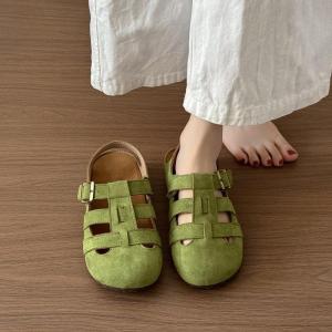 [Free Shipping] Thick-Soled Height-Increasing Sandals For Women Summer Outdoor Wear 2026 New Model Suitable For Pairing With Skirts Hollow Breathable Roman Shoes