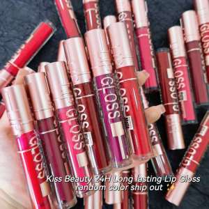 Christams Gfit promotion kiss beauty 24H long lasting matte lip gloss Random color ship
