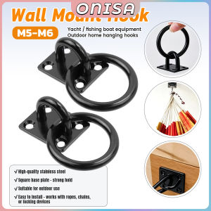 Onisa Ceiling-Wall Mount Hook & Pad Eye Plate Stainless Steel Deck Hardware Anchor Rings for Boat Rigging