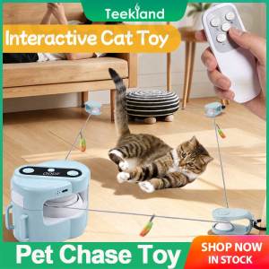Teekland Đồ chơI mèo tương tác Chó Mèo Máy chạy bộ tự động/điều khiển từ xa tự Làm Mèo Chuột đồ chơi giữ chán mèo con chó giải trí để đuổi theo đồ chơi có lông để bánh xe tập luyện