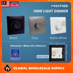 [SIRIM] PRESTIGE SENSE Switches & Socket TYPE-C USB Suis Soket Multi Wall Socket Switch 插座 Ultra Small Black Switch