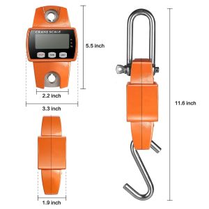 [COD] Hanging Scale 300kg Mini Hanging Crane Scale LCD Digital Hanging Hook Heavy Duty Weighing Scales