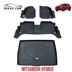 TRỌN BỘ XFORCE: Thảm lót sàn + rối + lót cốp MAXXCAR nhựa TPE đúc 5D xe Xforce 2024+.