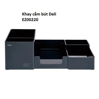 [HCM]Khay để bút Deli EZ00220Kích thước: 254x 112x9 cmmàu xámcực đẹpsang trọng
