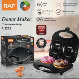 INHD 7.5 Big Donut Maker Machine 7-Speed Temperature Control Doughnut Maker Waffle Maker Pancake Maker Non-stick Pan 1200W Electric mini donut donut maker machine 4 hole donut maker machine sandwich maker NEW