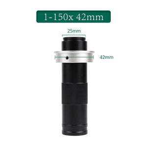 YIZHAN 130X 150X 180X Zoom C-Mount Lens Magnification Adjustable 25mm For Electron Video Microscope Accessories Monocular Camera