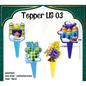 Topper Laminating Idul Fitri isi 10 pc Motif Mix