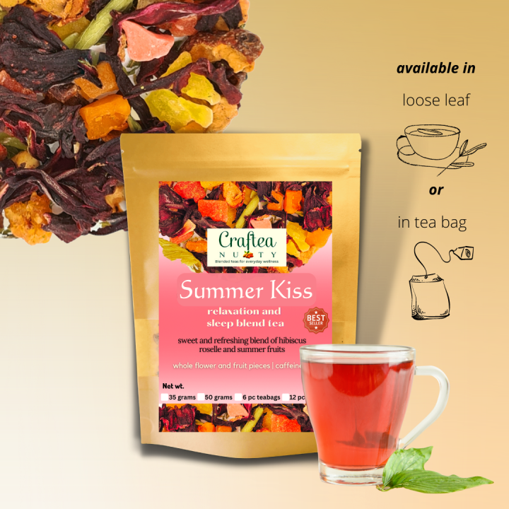 Blended Tea Dried Fruit Tea Hibiscus tea SUMMER KISS Hibiscus