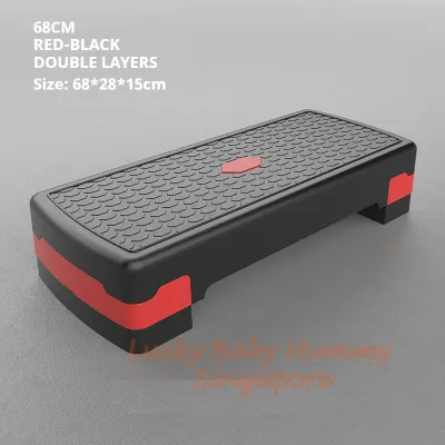 Adjustable Aerobic Fitness Stepper Platform 3-Level Height Anti-Slip Design Lucky Home