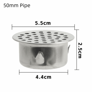 NOBLELUX Anti-blocking Gutter Guard Net Round Hole SUS 304 Stainless Steel Drainage Mesh Cover Sturdy Secondary Drainage Anti Clogging Filter Outdoor Use