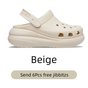 (Chọn Một Cỡ Lớn) Giày Nữ 6Cm Xăng Đan Croc Cao Gót Đế Dày Đi Biển Ngoài Trời Xăng Đan Tăng Chống Trượt Dây Xích