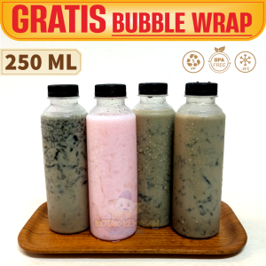 (ISI 100 PCS) Botol Almond 250 ML/ Botol minuman seger botol jus botol kopi botol plastik ekonomis