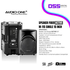 Speaker FIber Monitor Panggung 15INCH Audio One M 115 AKTIF PASIF 1200WAT Bluetooth Garansi | DSS