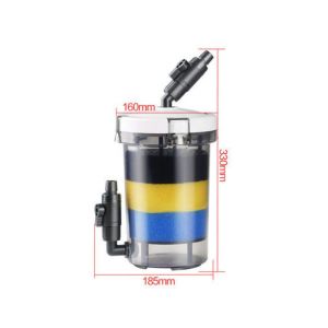 CUTE ELVES Ultra-quiet Pre-Filter Fish Tank Filter Transparent 6W Fish Tank External Filter Professional Pre Filter Bucket Fish Tank Filter Barrel Fish Tank