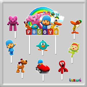 Topper cake pocoyo happy birthday hiasan kue & buket