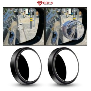 AM-95 Spion Blind Spot Mirror Kaca Cembung 2pcs Spion Mobil Tambahan Universal Spion Cermin Bulat