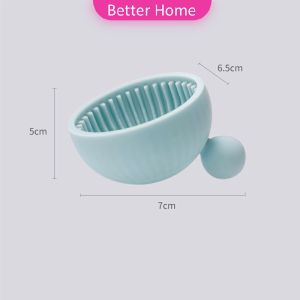 ที่ทำความสะอาดแปรงแต่งหน้า ชามซิลิโคนล้างแปรงแต่งหน้า  makeup brush cleaning bowl