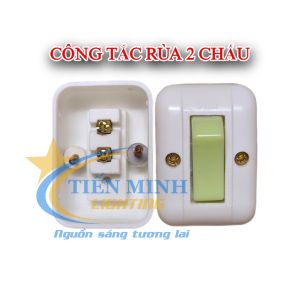 [Giá rẻ] Combo 2 công tắc rùa 2 chấu & 3 chấu nút bật tắc chắc chắn công tắc phản quang