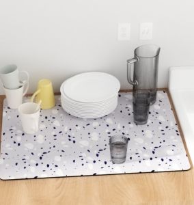 {SG} Kitchen Top Diatomite Mat | Quick Drying | Fast Absorbing | Non Slip | Under sink cabinet coffee machine anti slip