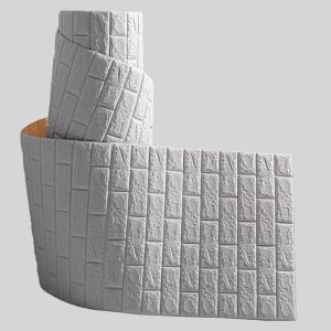 5M Wallpaper 3D Brick Foam Self Adhesive Wall Sticker Wall Deocr Home Decoration