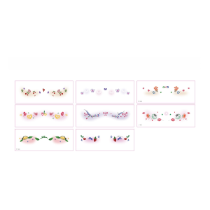 สติ๊กเกอร์ติดหน้าสีสันสำหรับเทศกาลสงกรานต์ สติ๊กเกอร์ติดหน้าชั่วคราว สติ๊กเกอร์ลายเปียกน้ำปาร์ตี้ งานทาสีรูปแบบใหม่กันน้ำ