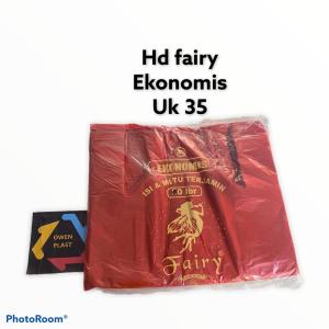 KANTONG PLASTIK/KANTONG KRESEK/KANTONG PLASTIK MERAH/KANTONG KRESEK MERAH HD MERAH EKONOMIS FAIRY UKURAN 35 DAN 40 700 GRAM TERMURAH BERKUALITAS