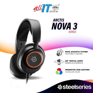 SteelSeries Arctis Nova 3 Multi-Platform Wired RGB Gaming Headset with Nova Acoustic ClearCast Gen 2 Mic Lightweight