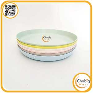 CHOBIG Piring Saji Anak Warna Warni / Alat Makan Pesta Piknik 6bj / Kids Plate Set