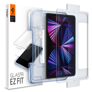 SPIGEN 1Pack Screen Protector for iPad 10th Generation 10.9" & iPad Air 10.9"(22/20) & iPad Pro 11"(22/21/20/18) [Glas.tR EZ Fit] Tempered Glass with Auto-Installation Kit for effortless application / iPad Screen Protector