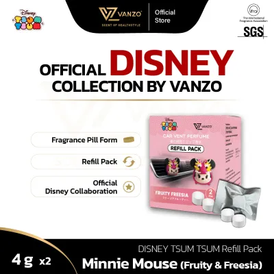 [Refill Pack] YOD Disney Tsum Tsum Car Vent Perfume - Winnie The Pooh (4gx2)