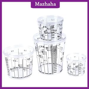 Mazhaha Plastic Paint Mixing Cup PP Hard Plastic Tune Paint Cup with Cover